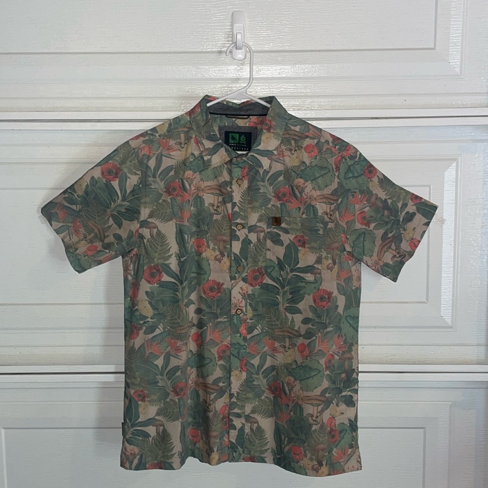 Hippytree Button Up Woven - L - Floral Print - Great Condition